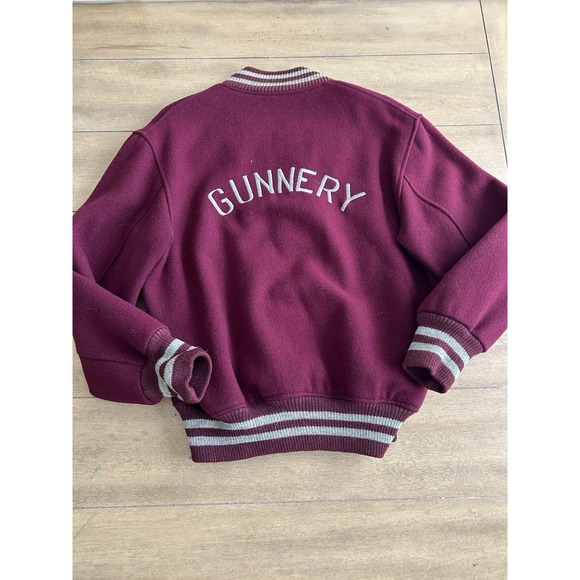 TRUE VINTAGE W.H.‎ Brine Gunnery Fredrick Gunn Letterman Wool Jacket 50s 60s